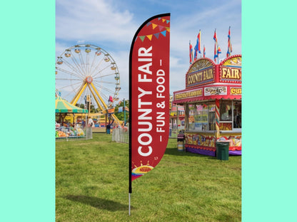 Custom Feather Flag for Fairgrounds