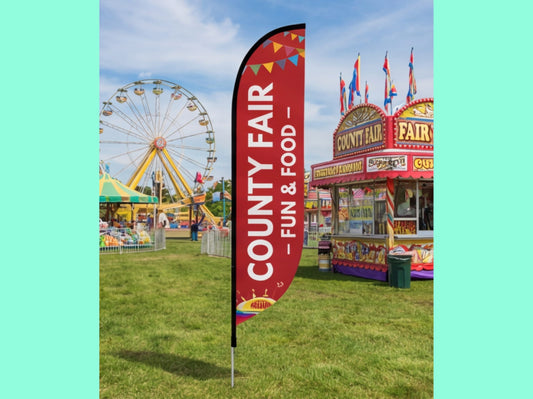 Custom Feather Flag for Fairgrounds