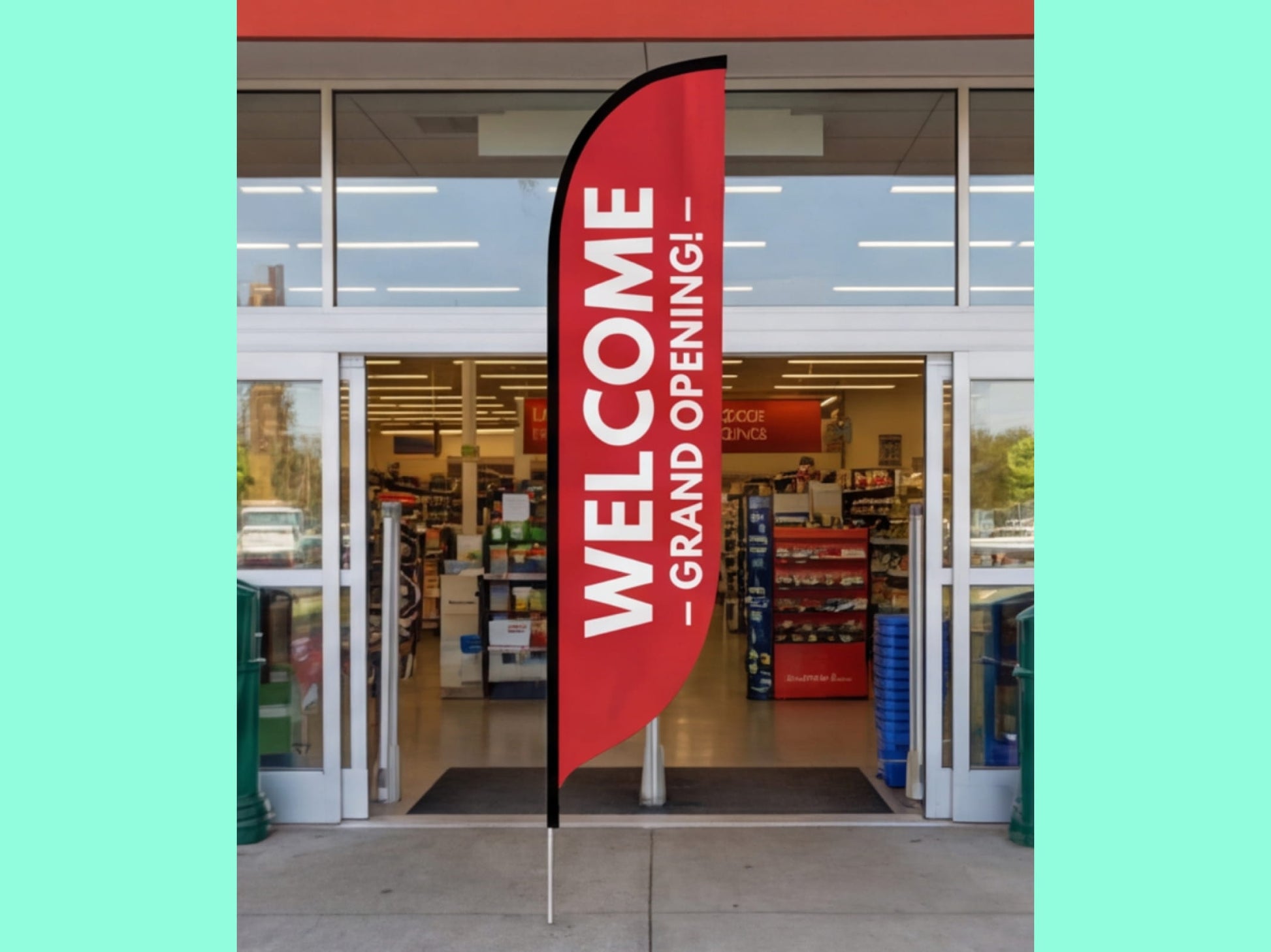 Custom Feather Flag for Front Entrance