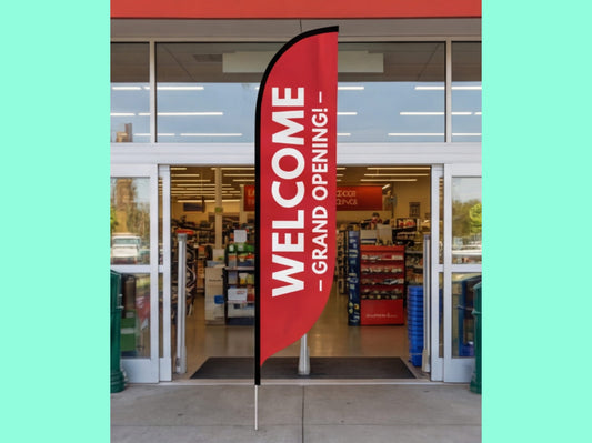 Custom Feather Flag for Front Entrance