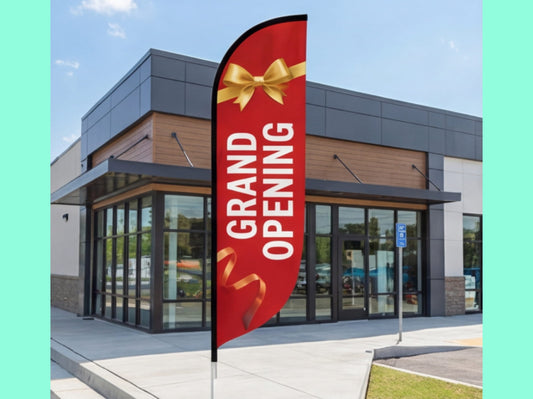 Custom Feather Flag for Grand Openings