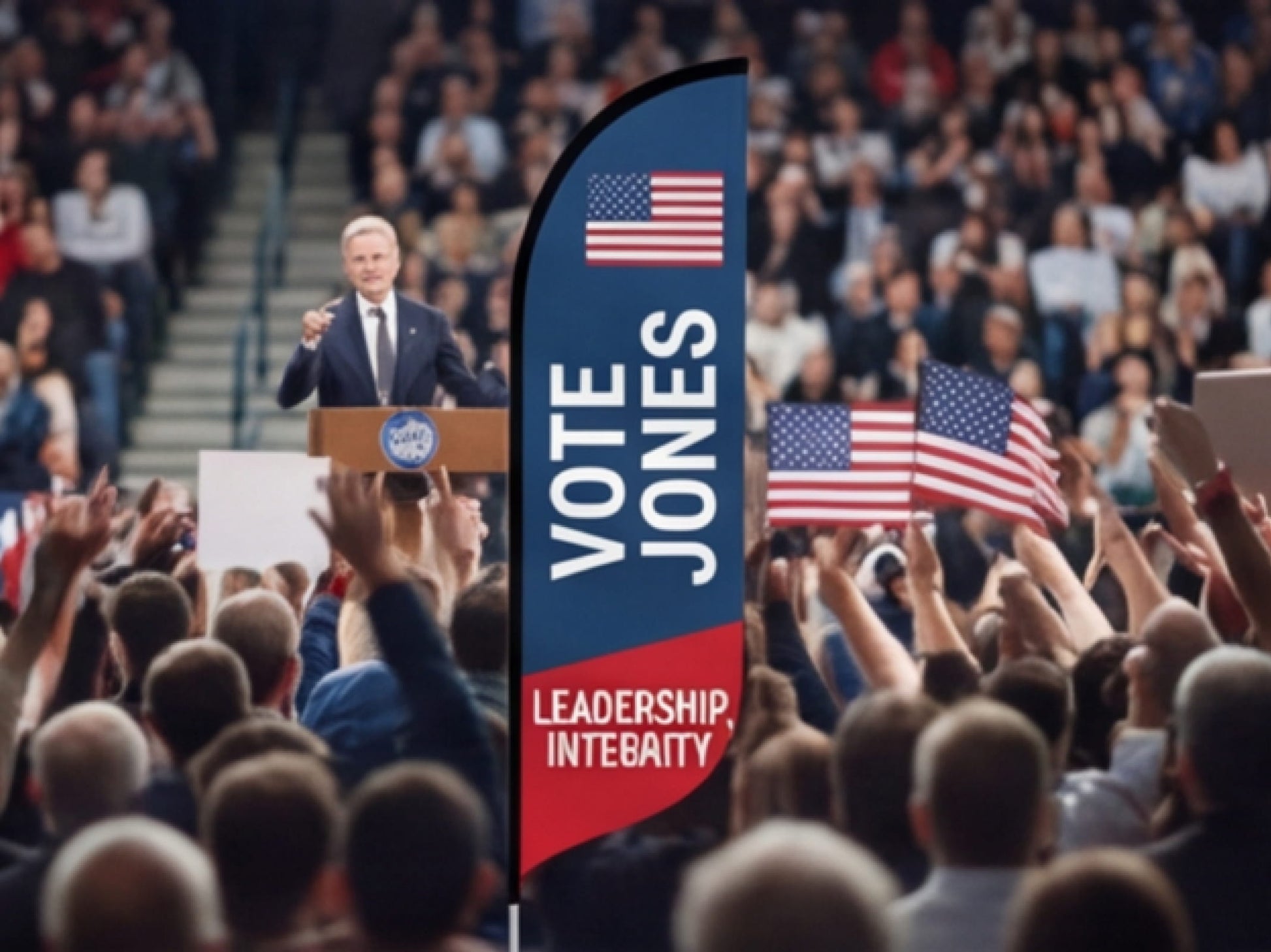 Custom Feather Flag for Political Campaigns