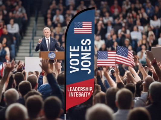 Custom Feather Flag for Political Campaigns