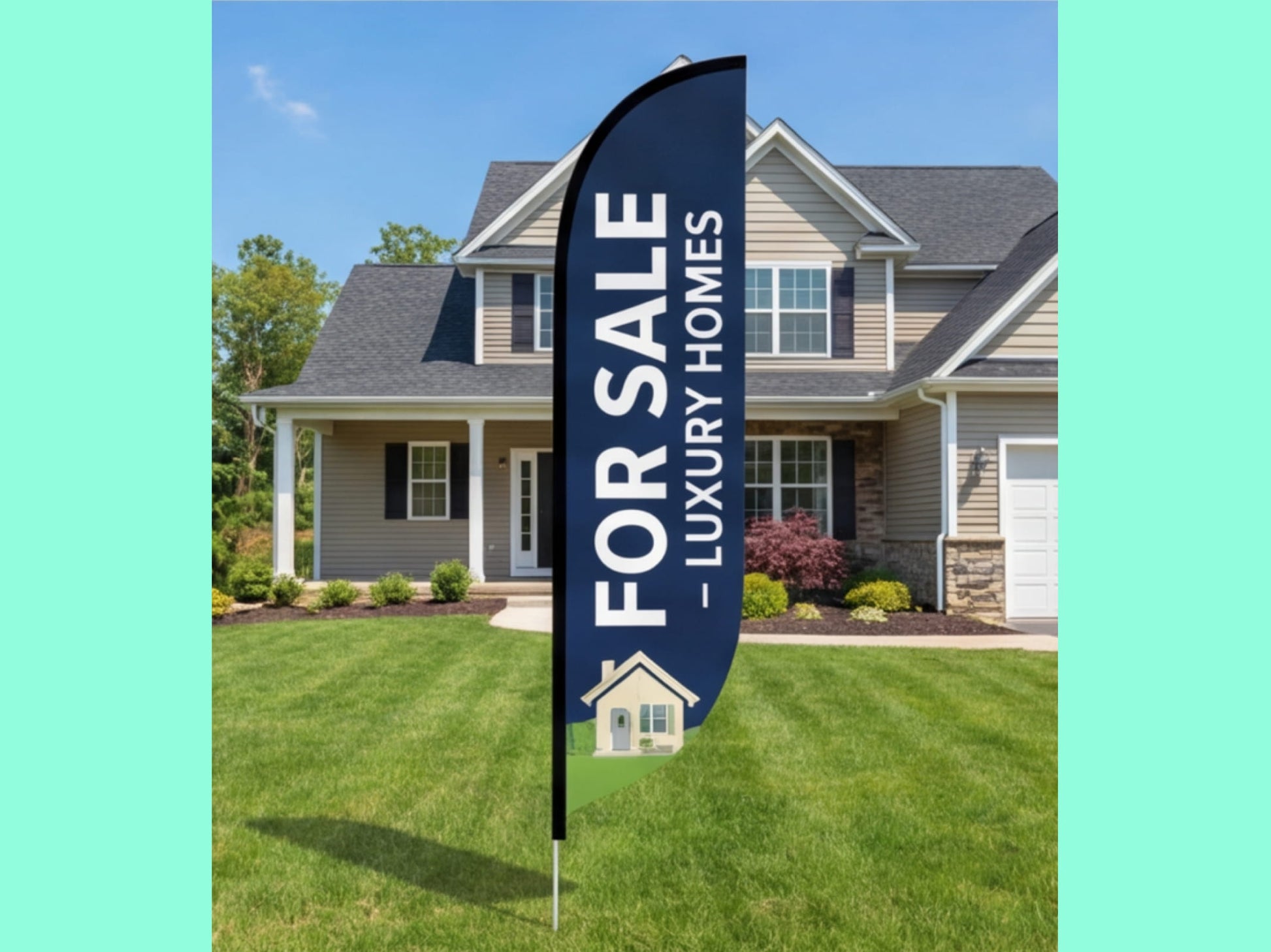 Custom Feather Flag for Real Estate Agents