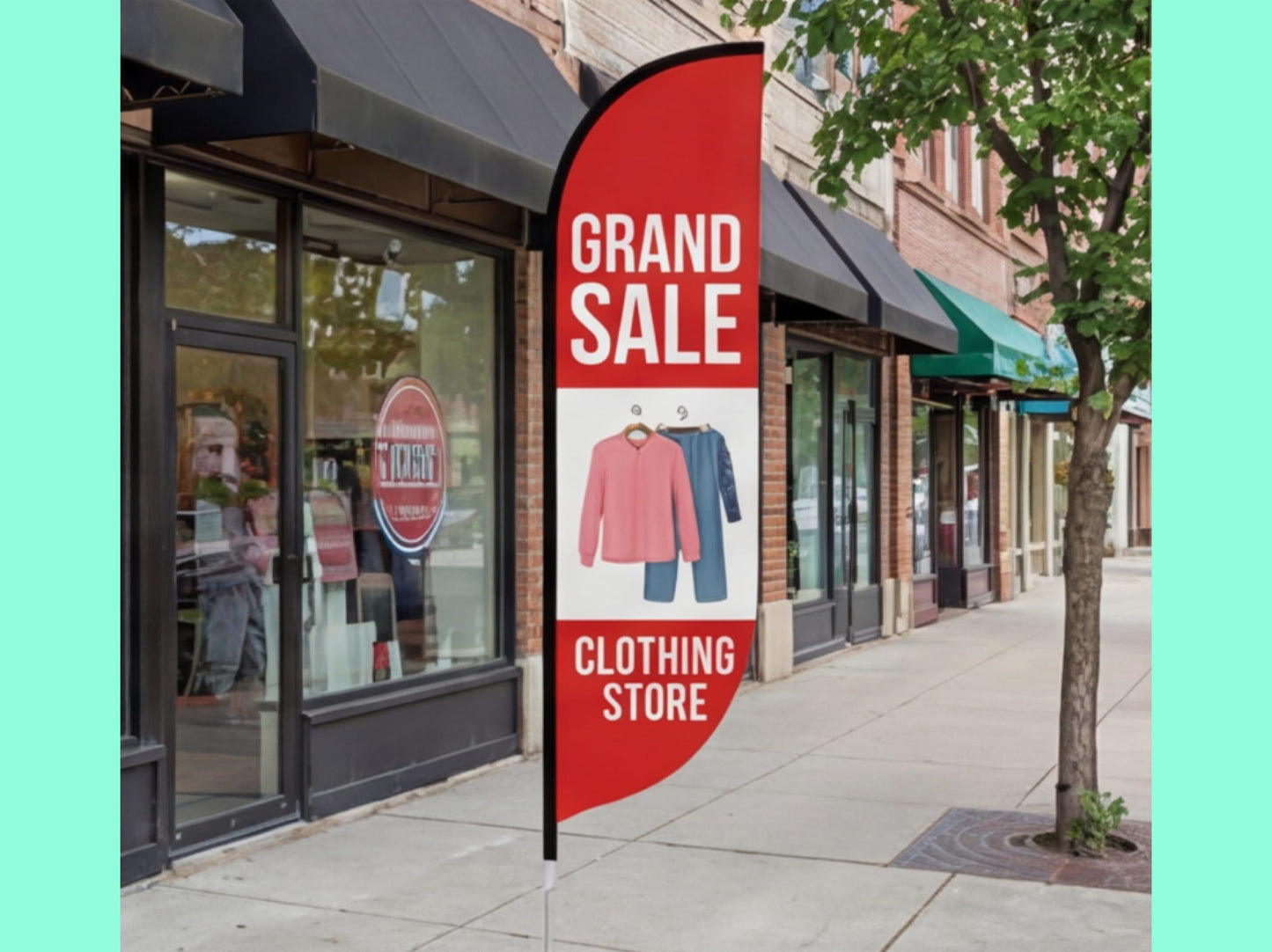 Custom Feather Flag for Retail Storefronts