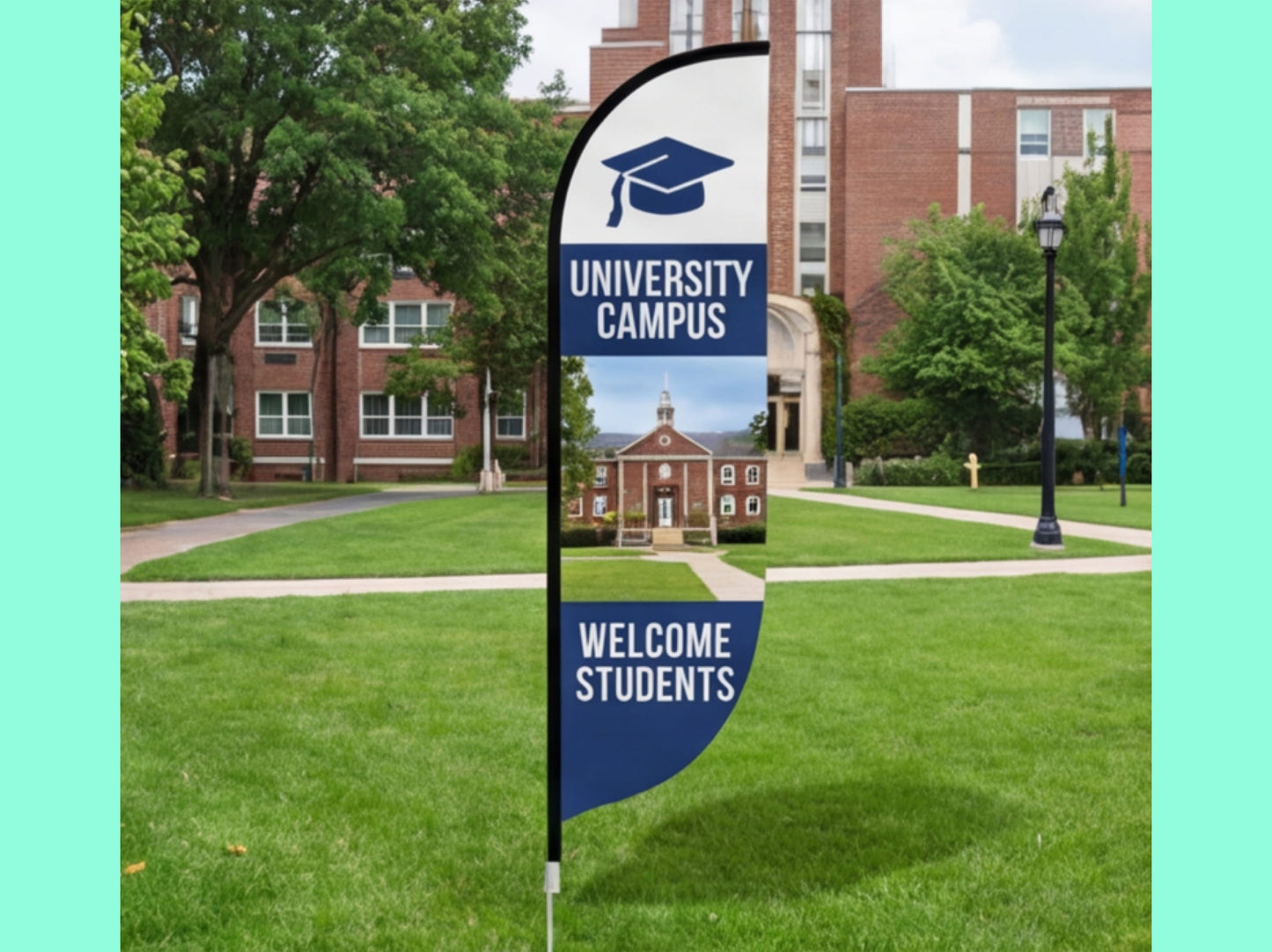 Custom Feather Flag for Schools and Universities