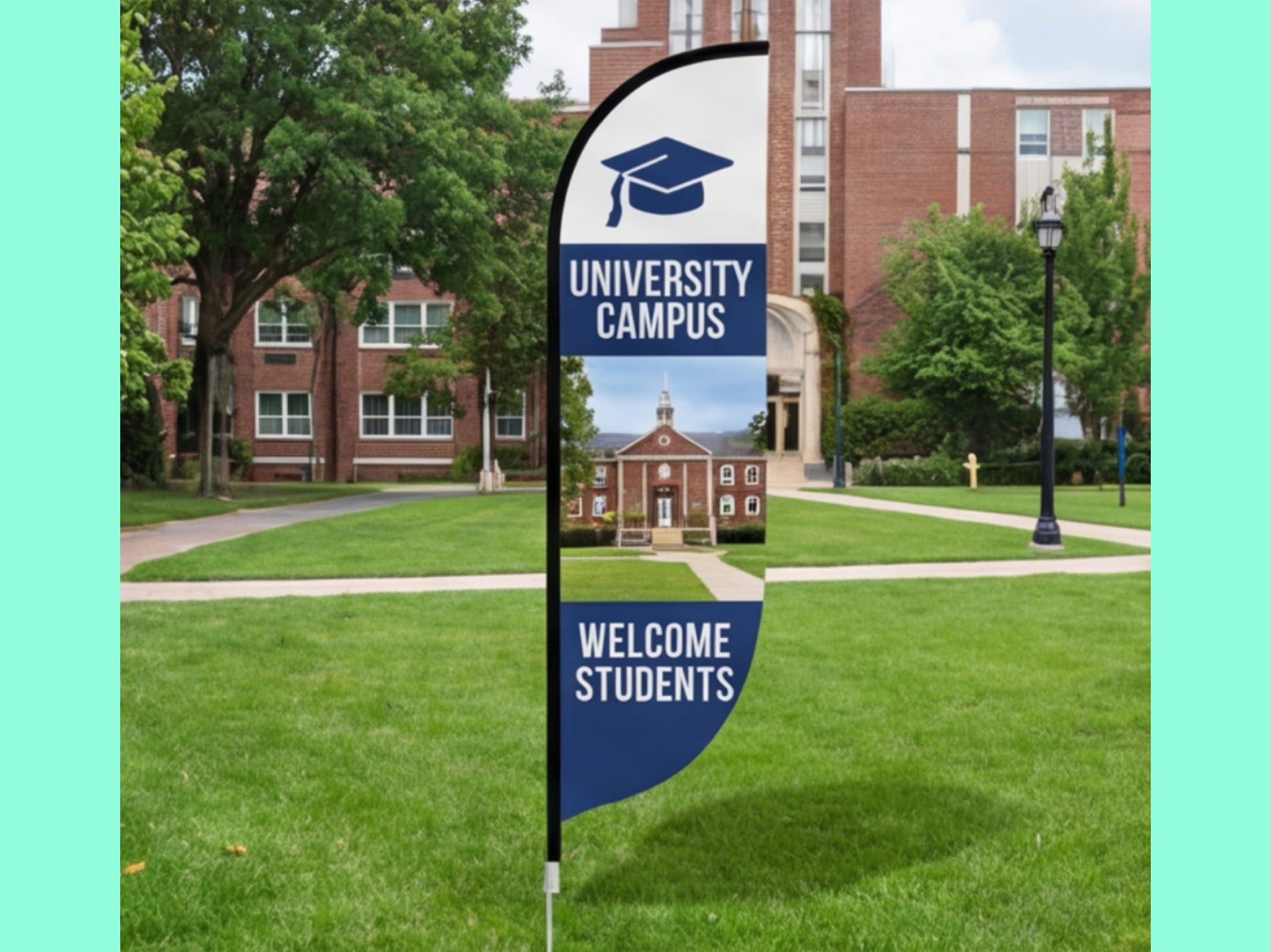 Custom Feather Flag for Schools and Universities