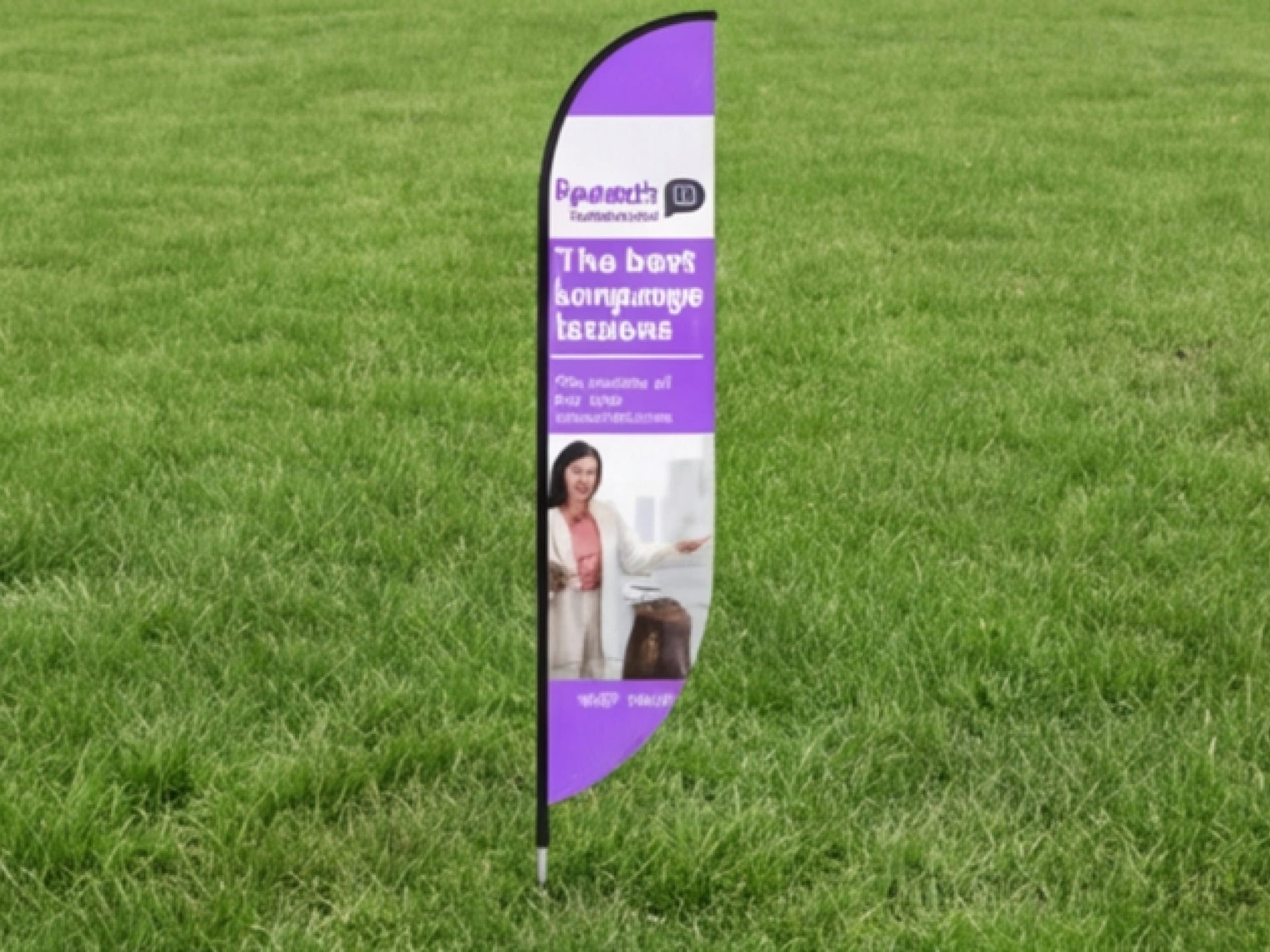 Custom Feather Flag with Ground Spike