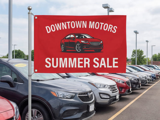 Custom Rectangle Flag for Car Dealerships