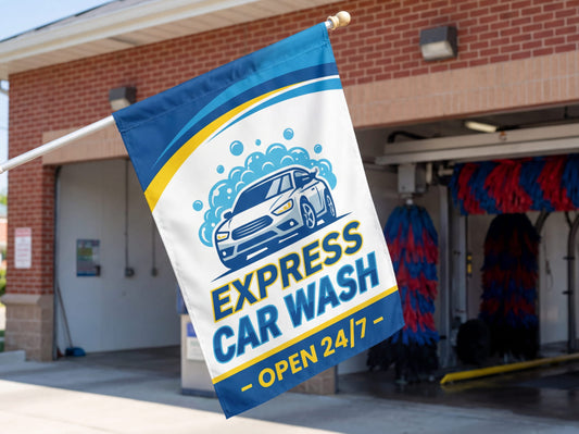 Custom Rectangle Flag for Car Washes