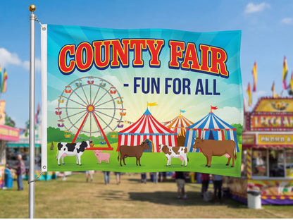 Custom Rectangle Flag for County Fairs