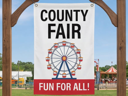 Custom Rectangle Flag for Fairgrounds