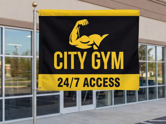 Custom Rectangle Flag for Fitness Centers
