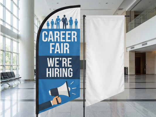 Custom Rectangle Flag for Hiring Events