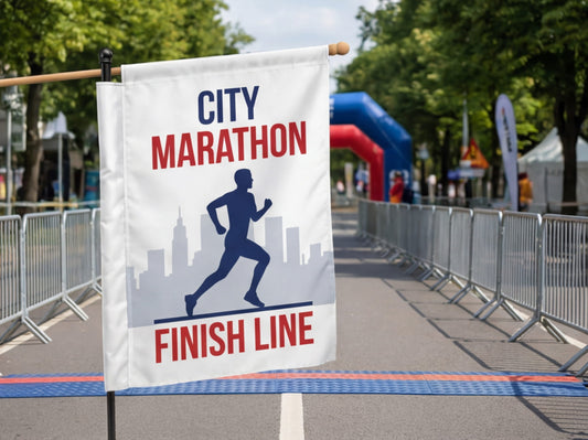 Custom Rectangle Flag for Marathons and 5Ks