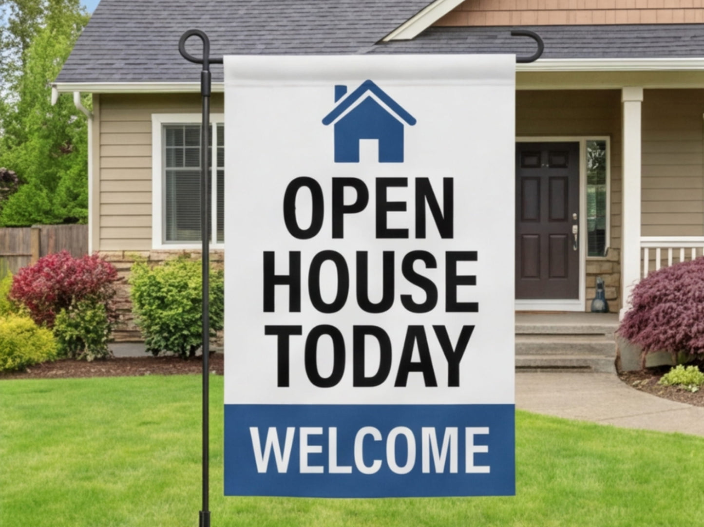 Custom Rectangle Flag for Open House