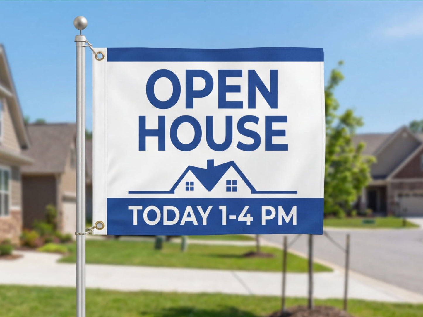 Custom Rectangle Flag for Open Houses