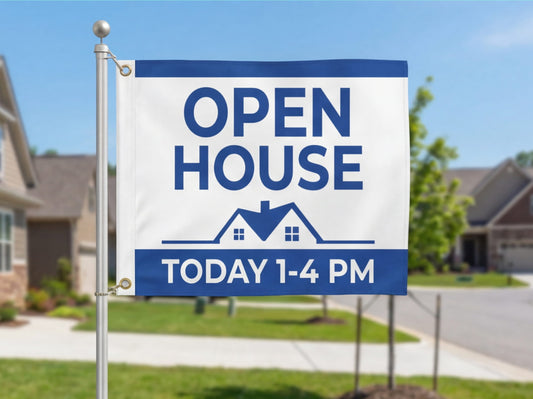 Custom Rectangle Flag for Open Houses