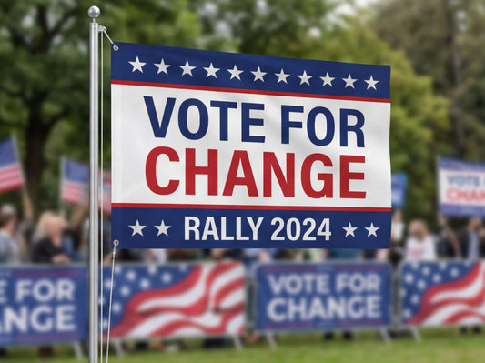 Custom Rectangle Flag for Political Rallies