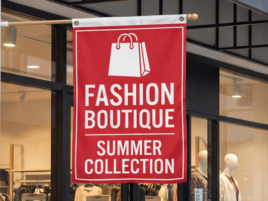 Custom Rectangle Flag for Retail Storefronts