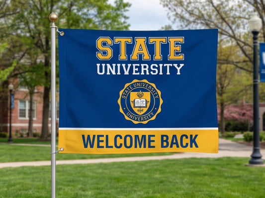 Custom Rectangle Flag for Schools and Universities