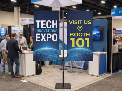 Custom Rectangle Flag for Trade Shows