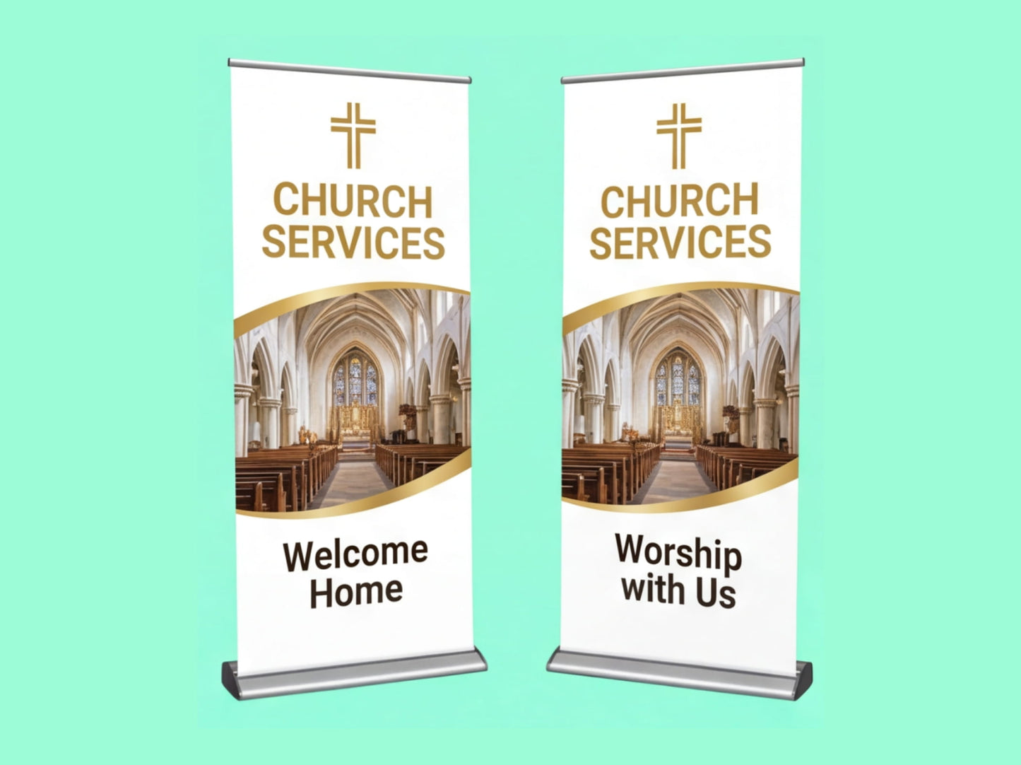 Custom Retractable Banner for Church Services