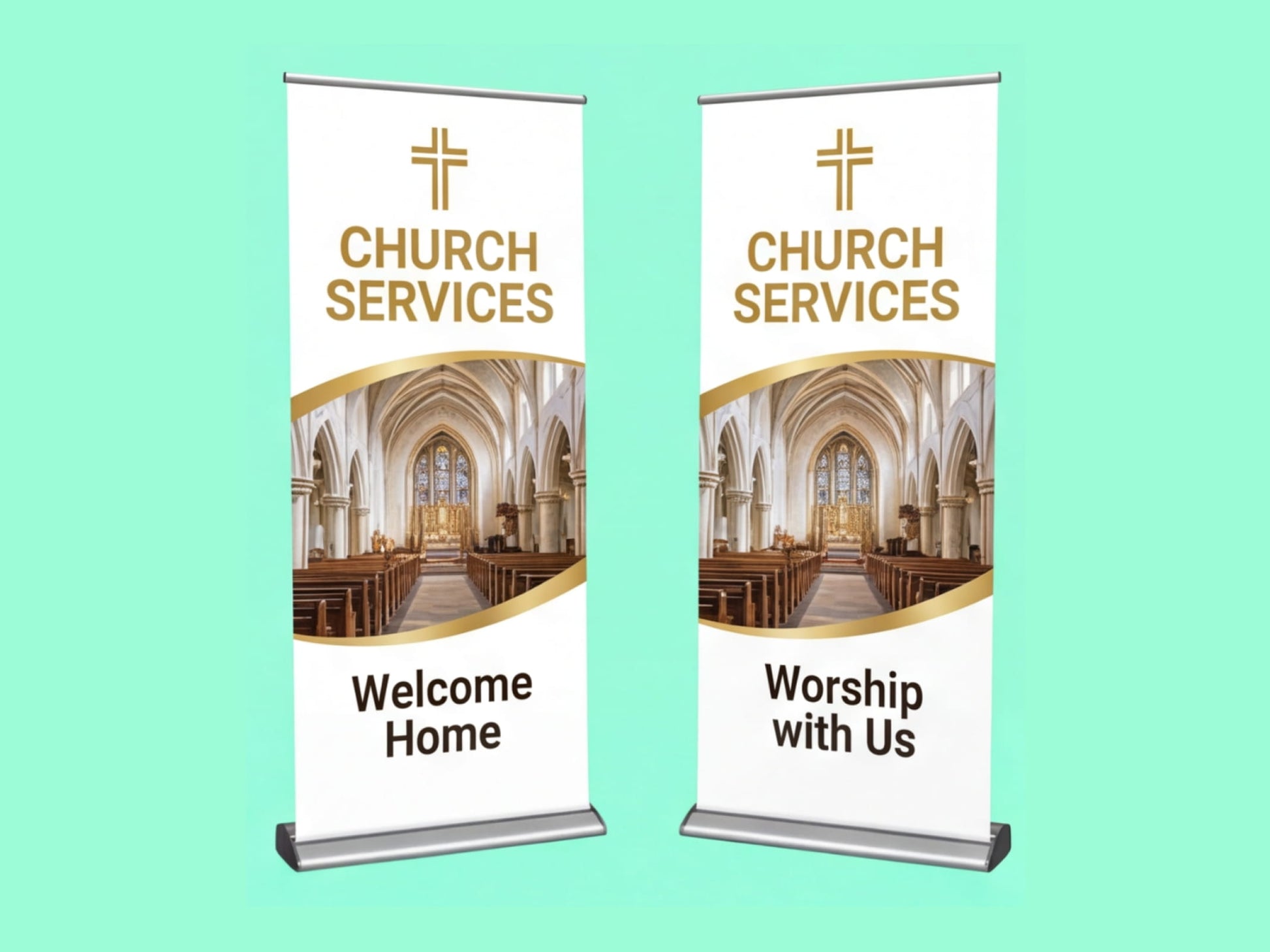 Custom Retractable Banner for Church Services