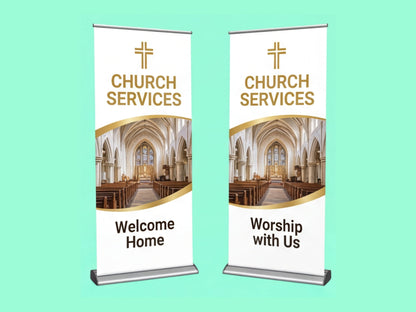 Custom Retractable Banner for Church Services