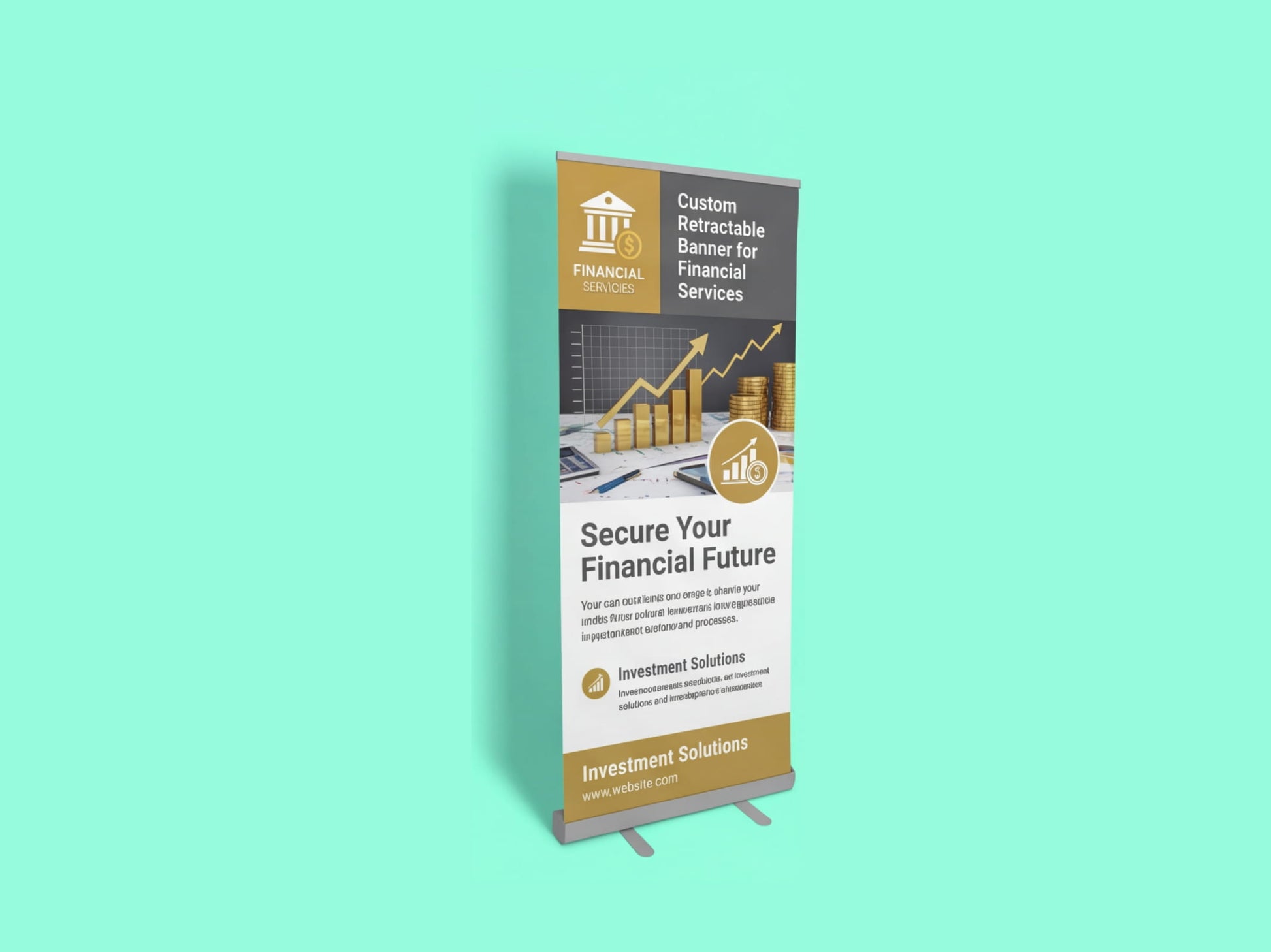 Custom Retractable Banner for Financial Services