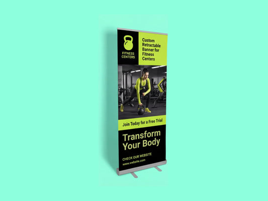 Custom Retractable Banner for Fitness Centers