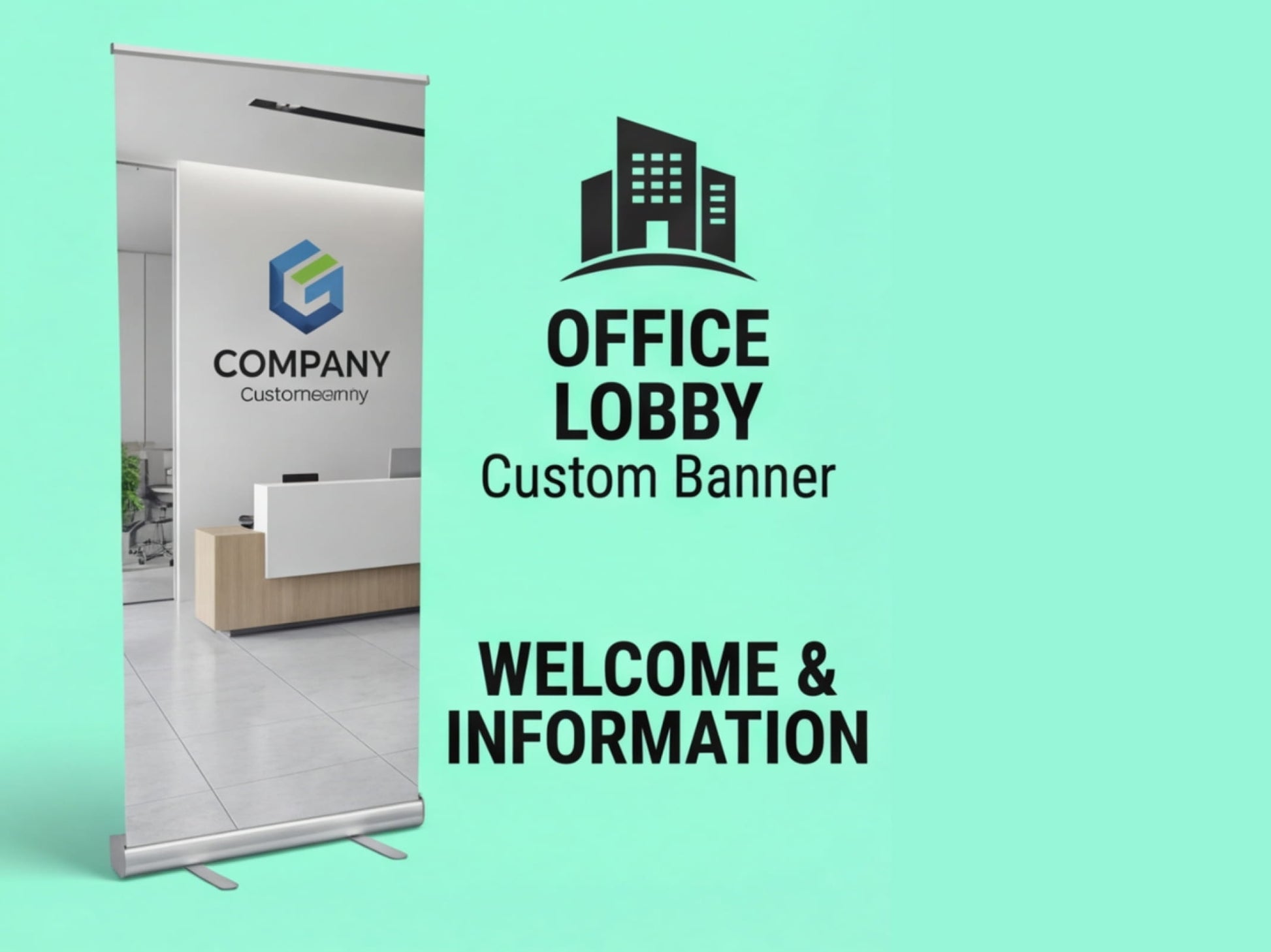 Custom Retractable Banner for Office Lobby