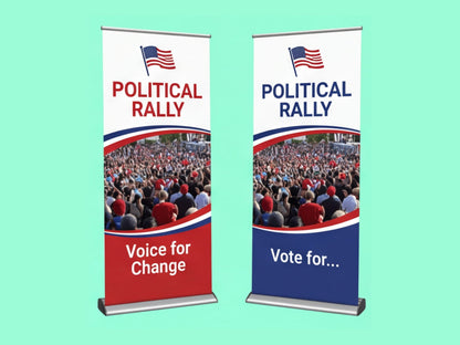 Custom Retractable Banner for Political Rallies