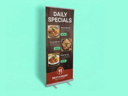 Custom Roll up Banner for Menu Board