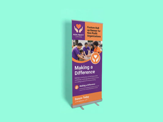 Custom Roll up Banner for Non Profit Organizations