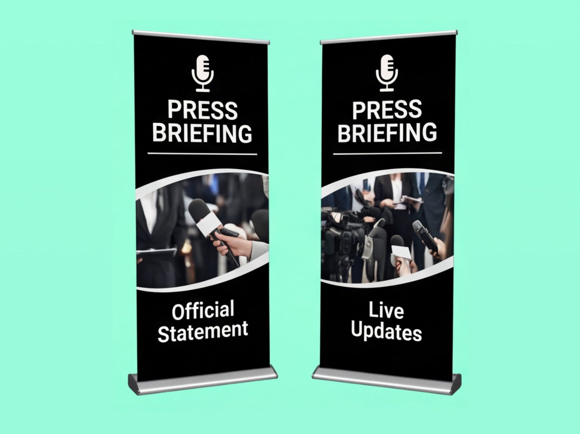 Custom Roll up Banner for Press Briefings