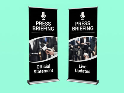 Custom Roll up Banner for Press Briefings
