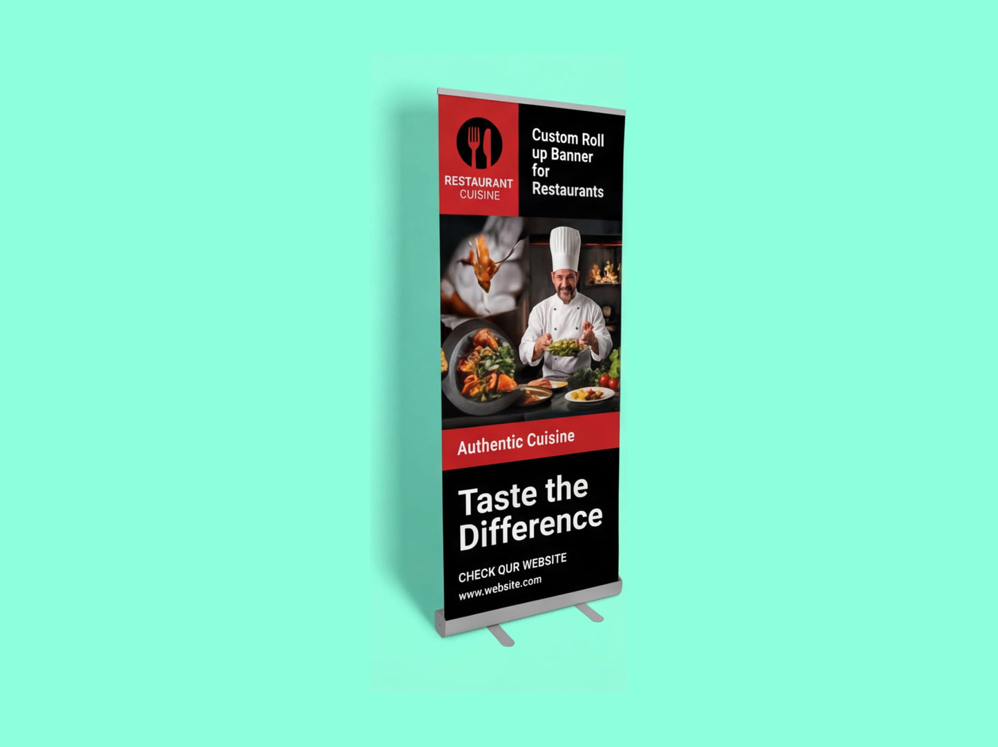Custom Roll up Banner for Restaurants