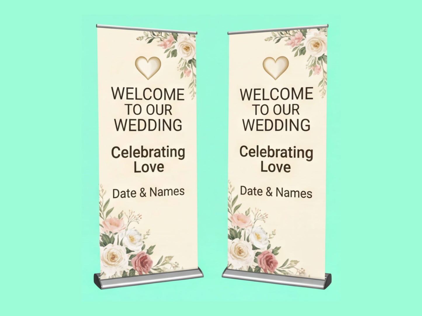Custom Roll up Banner for Weddings Welcome Sign