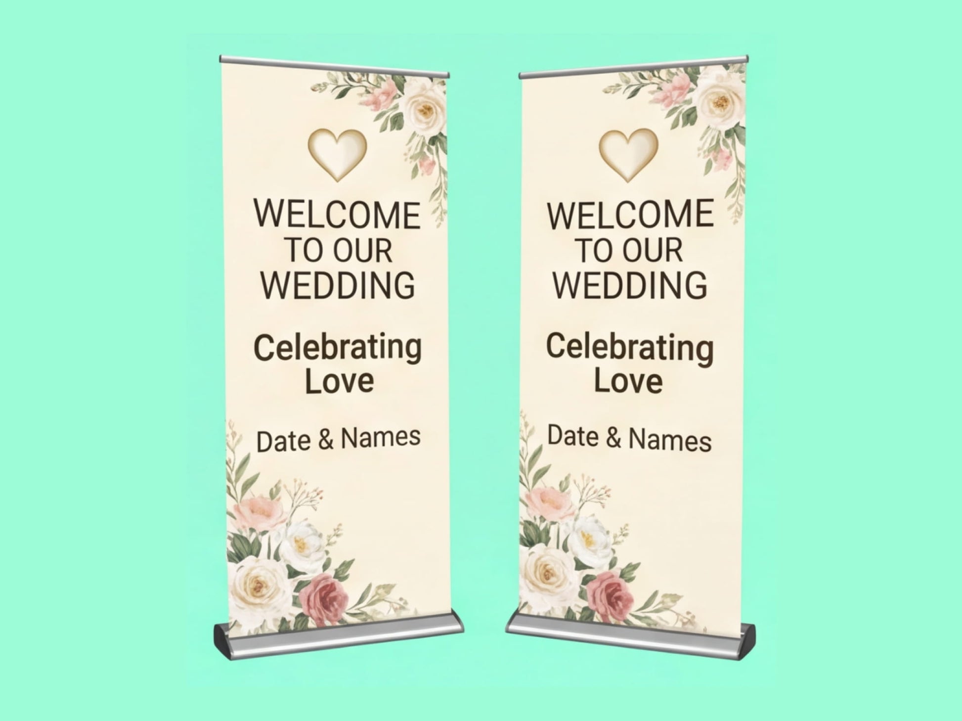 Custom Roll up Banner for Weddings Welcome Sign