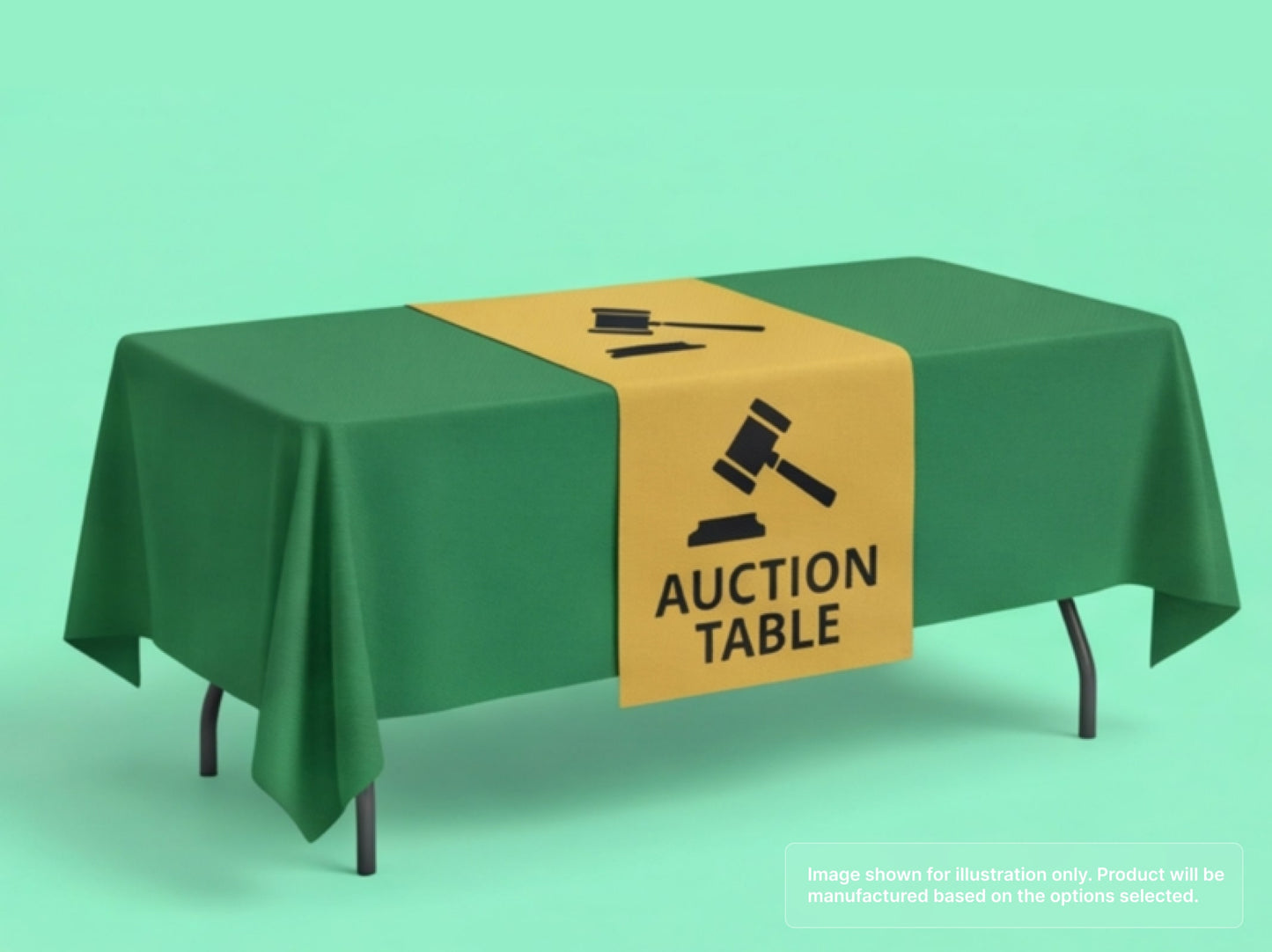 Custom Table Runner for Auction Table