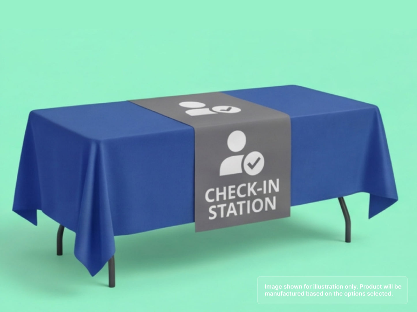 Custom Table Runner for Check-in Station for Events