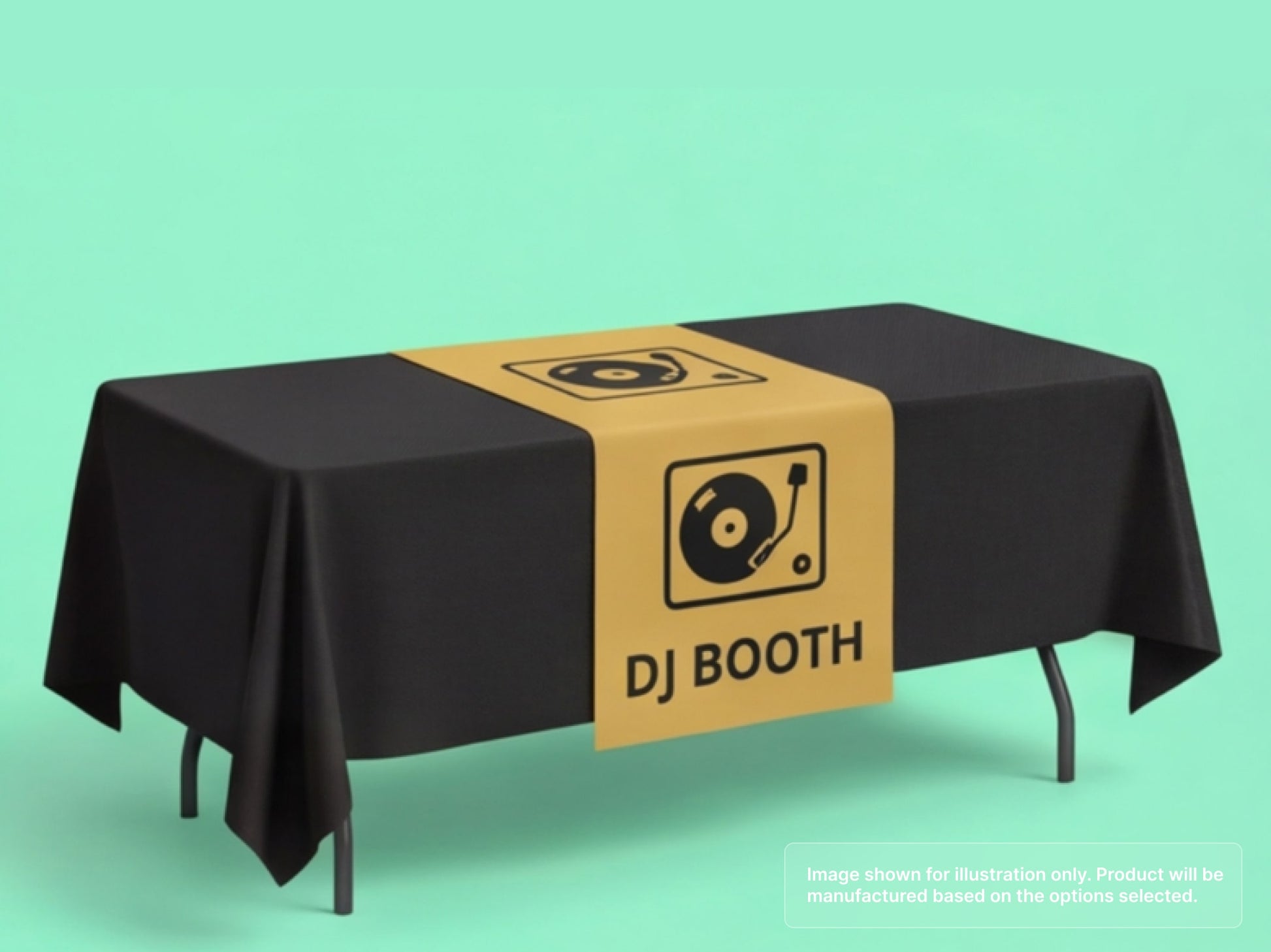 Custom Table Runner for DJ Booth