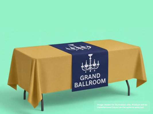 Custom Table Runner for Hotel Ballroom