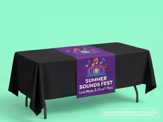 Custom Table Runner for Music Festivals