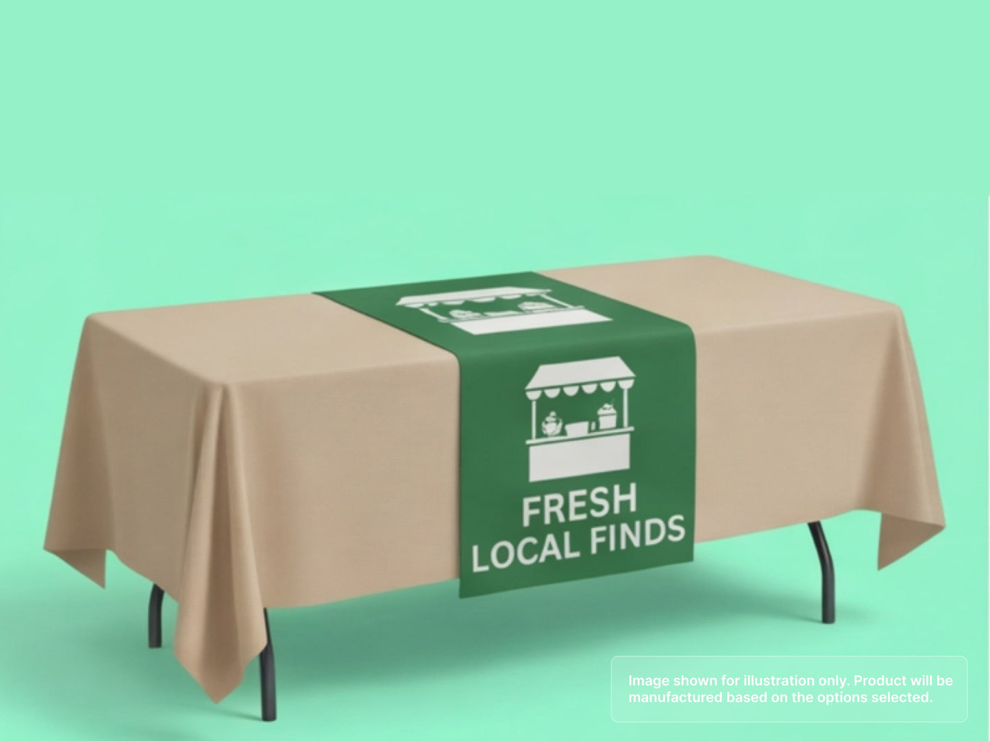 Custom Table Runner for Outdoor Market