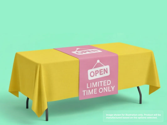 Custom Table Runner for Pop-Up Shop