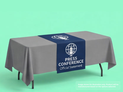 Custom Table Runner for Press Conferences
