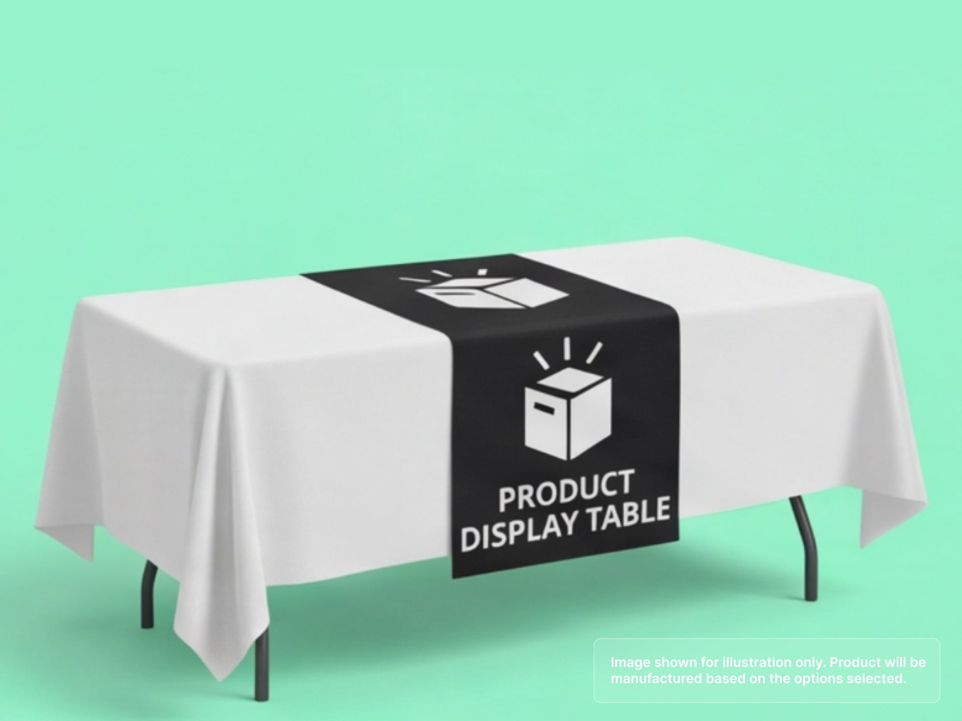 Custom Table Runner for Product Display Table