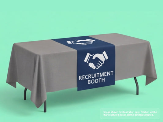 Custom Table Runner for Recruitment Booth